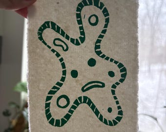 Amoeba Linocut Print