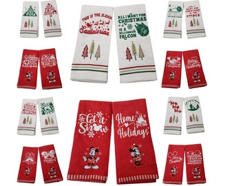 Star Wars / Disney Themed Kitchen Towel Sets / Star Wars Christmas / Disney Holiday / Star Wars Kitchen / Mickey Christmas Holiday Towels