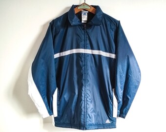 AdidaS 90s Blue and White Jacket - Size S
