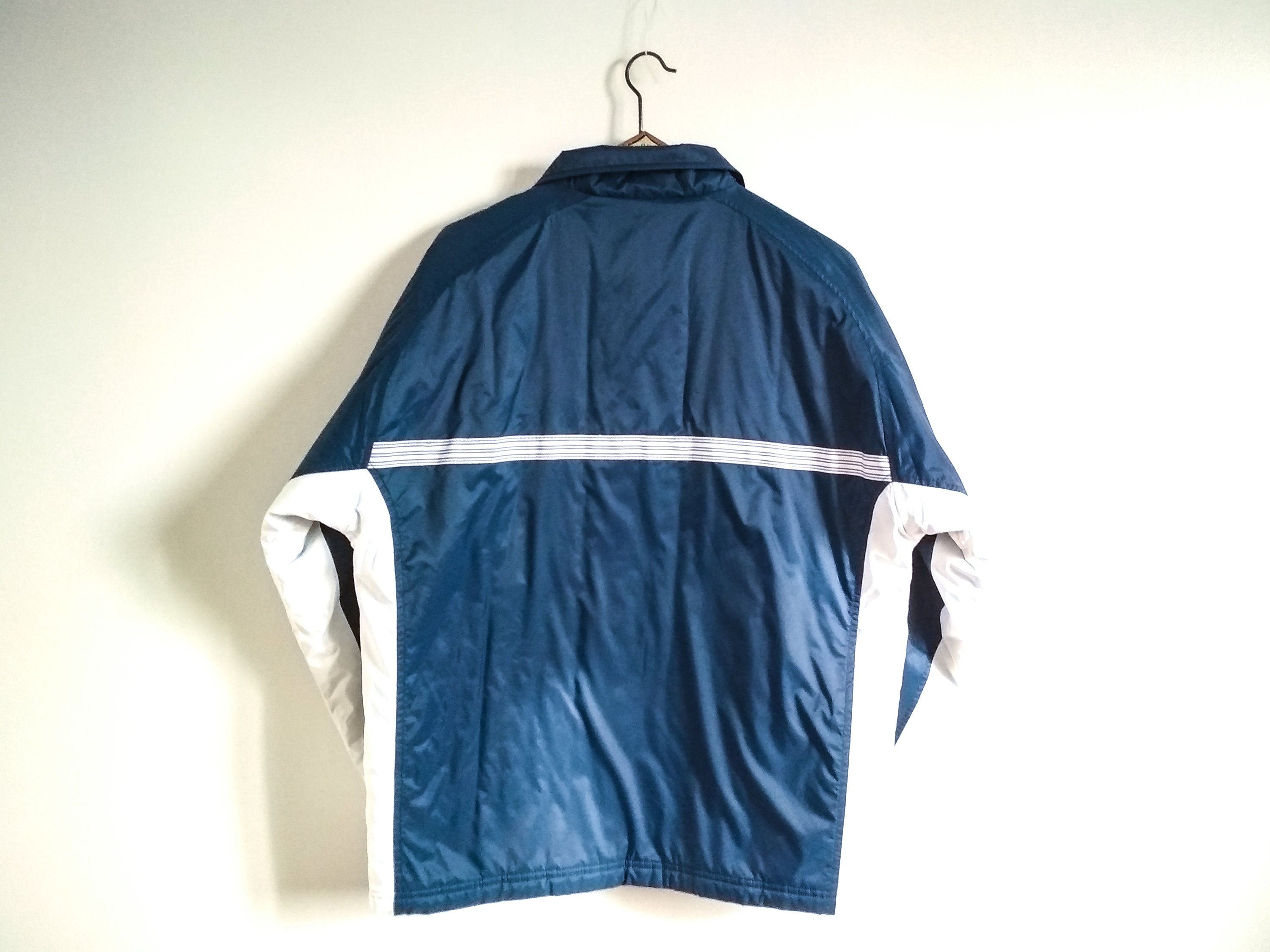 Blouson Bleu et Blanc ADIDAS années 90 Taille S Etsy Polska