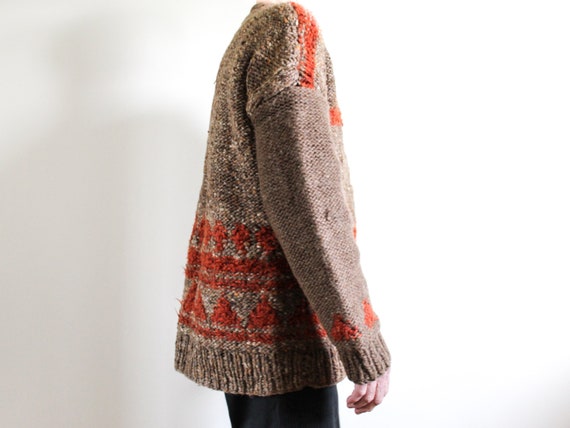 Beautiful Hand Knit and Hand-Spun Jumper - Vintag… - image 5