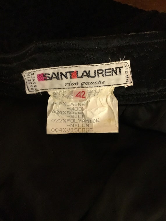 Vintage Yves Saint Laurent Rive Gauche black quil… - image 2