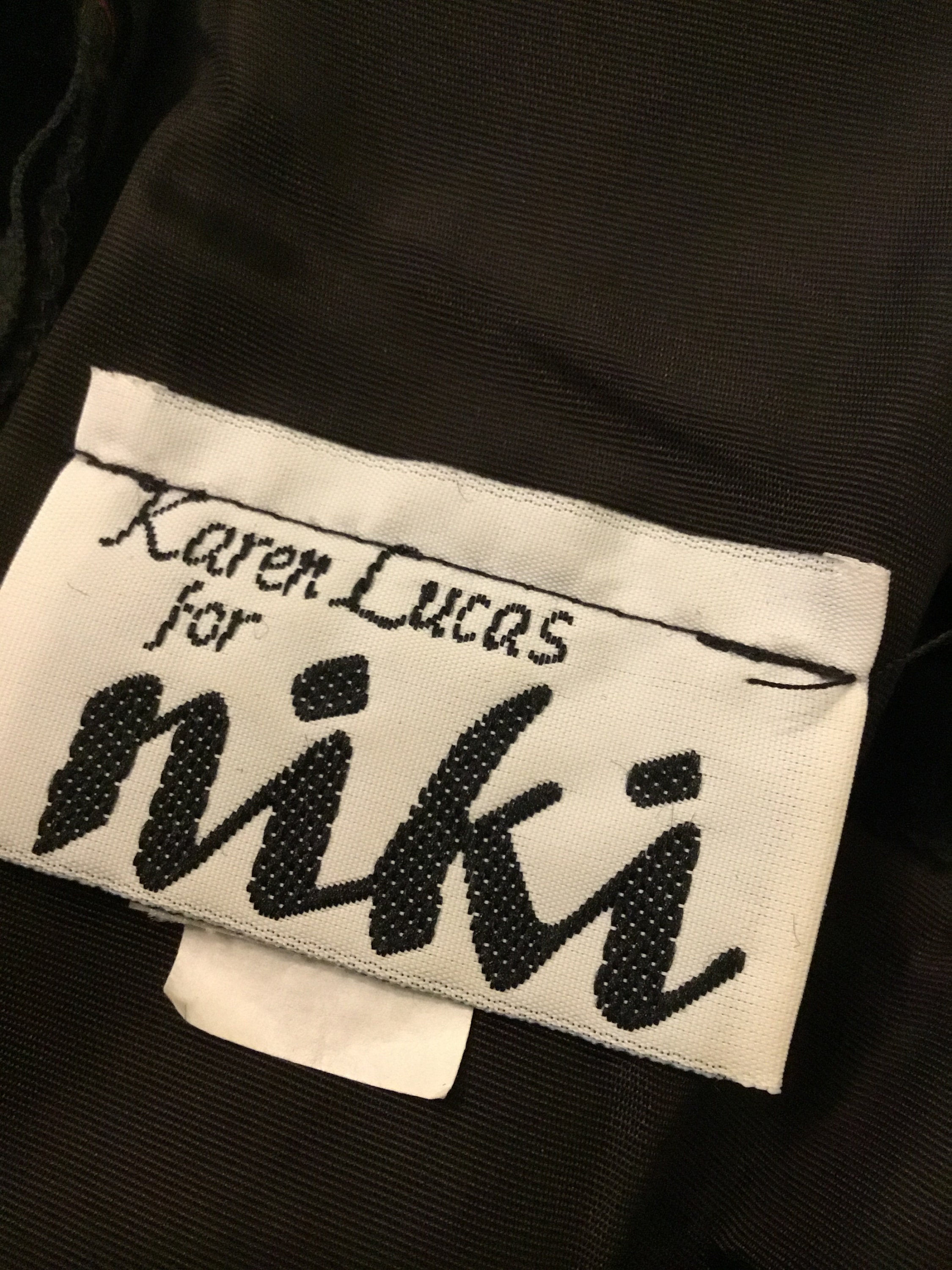 Vintage 1980s Karen Lucas for Niki Black Velvet Illusion