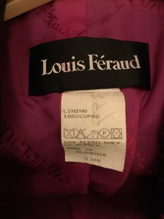 Vintage Louis Feraud Black purple wool 1990s Blaz… - image 2