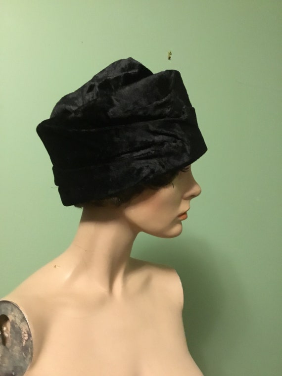 Vintage authentic flapper antique 1920s Black Velv