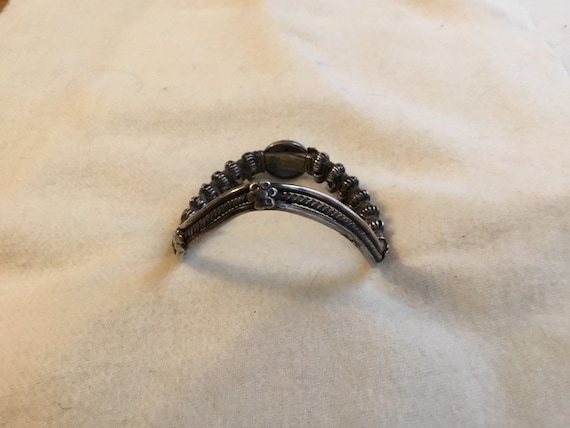 Antique tribal sterling silver bangle Bracelet In… - image 2