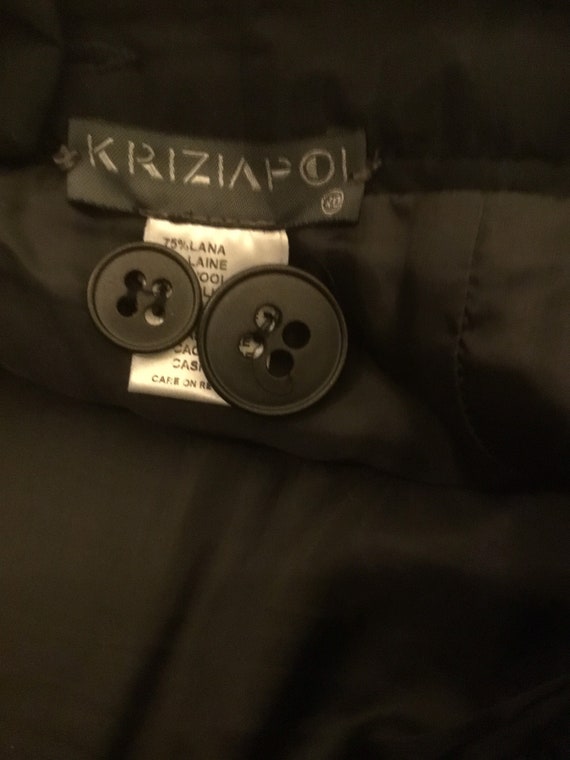 Vintage Kritzia Black on black wool blend embelli… - image 2