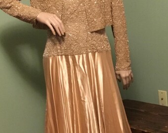 pamela dennis gold dress Vintage Pamela Dennis Evening Dresses and Gowns - 6 For Sale at 1stDibs