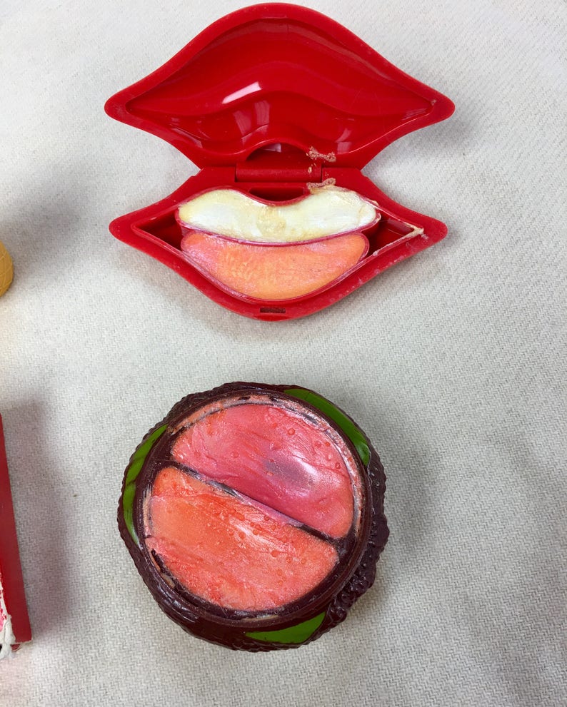 Avon lip gloss/pomade containers vintage 1970's lips with Etsy