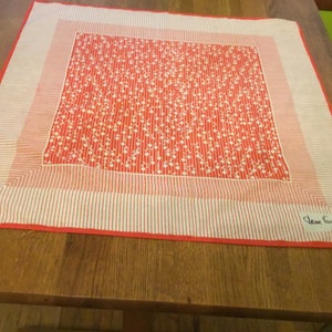 Vintage Diane von Furstenberg for Baar & Beards Red and white cotton Scarf