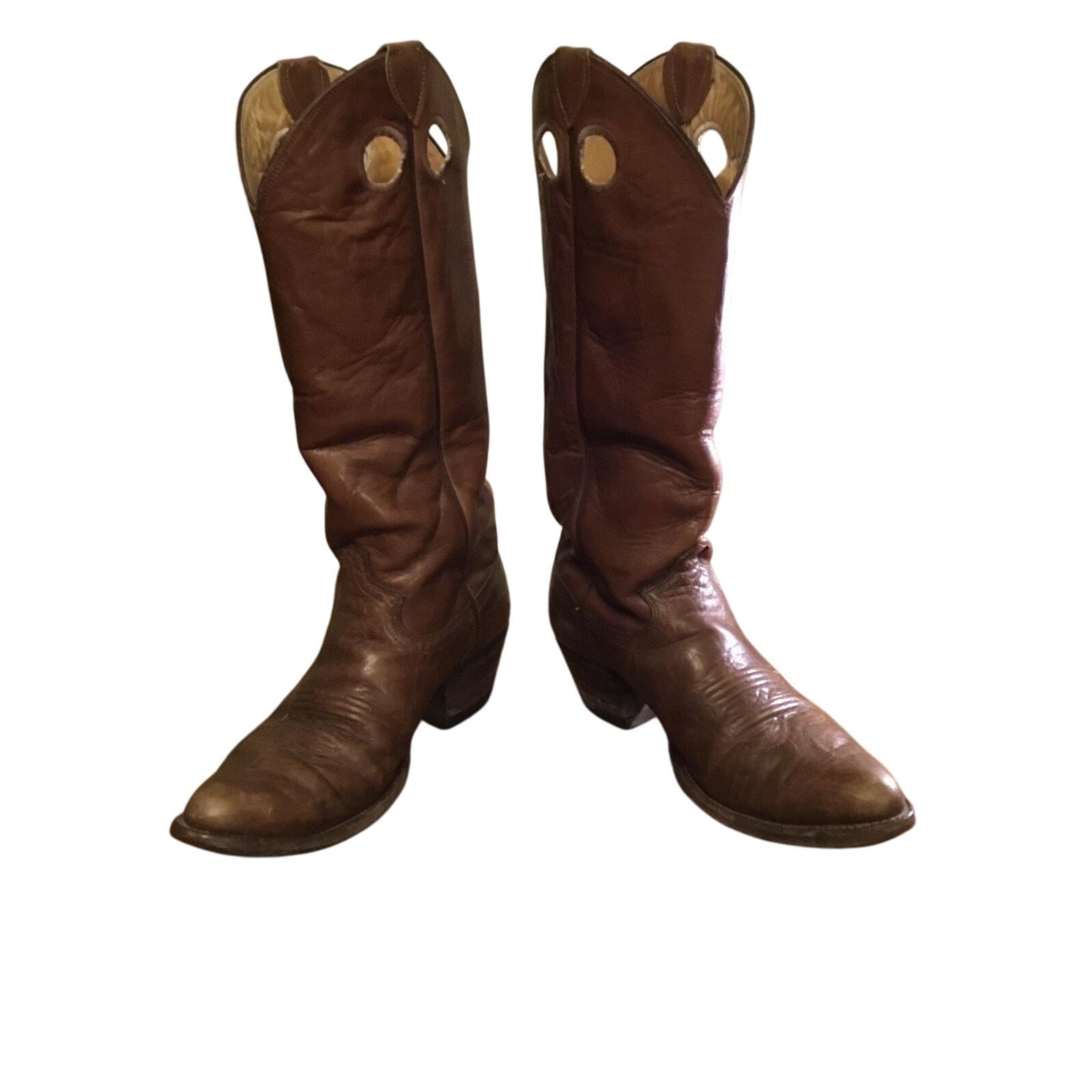 Justin H1417 Brown Leather Cowboy/Western Boots Sz 7D Justin Women main image 2