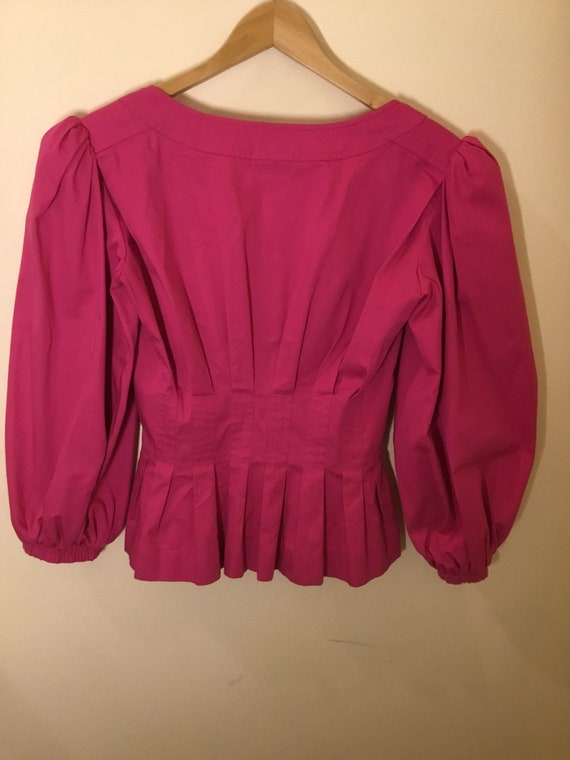 Vintage Yves Saint Laurent Rive gauche pink cotto… - image 3