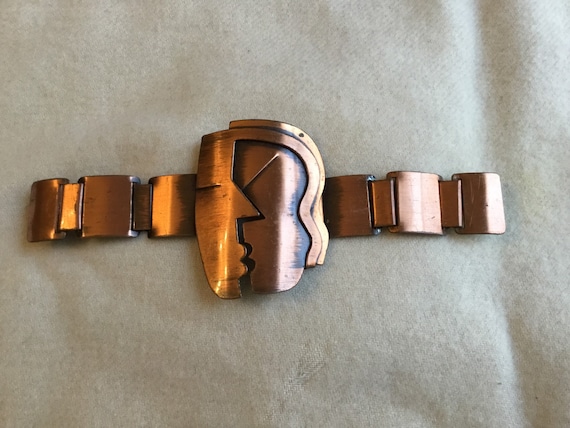 Francisco Rebajes "The Kiss" copper mid century mo