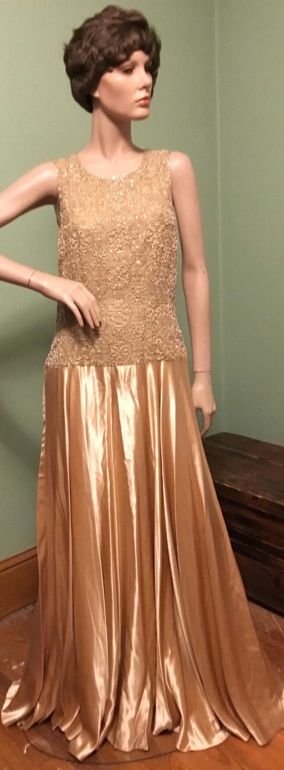 gold beaded bridesmaid dress Nicole Bakti - 6671 Strapless Sweetheart Mermaid Gown with Metal Belt 0 / Black