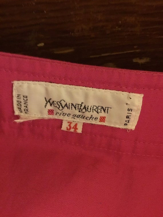 Vintage Yves Saint Laurent Rive gauche pink cotto… - image 2