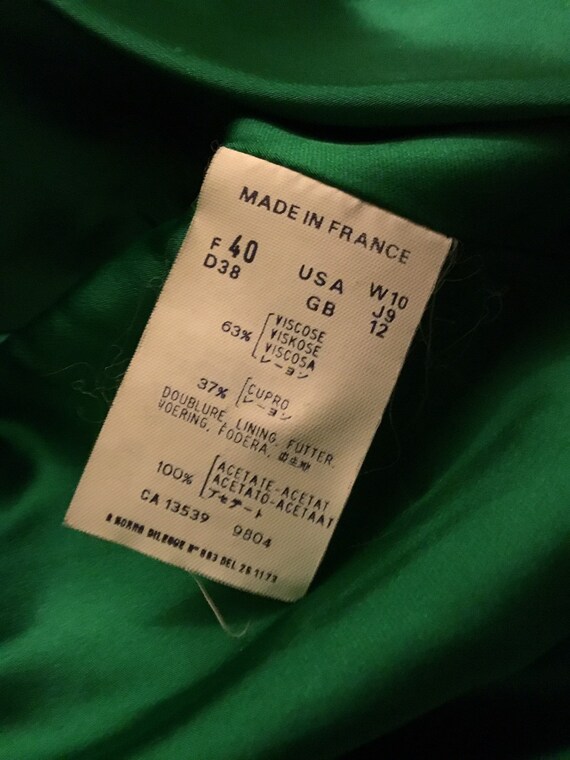 Guy Laroroche green velvet satin Blazer/Jacket 19… - image 4