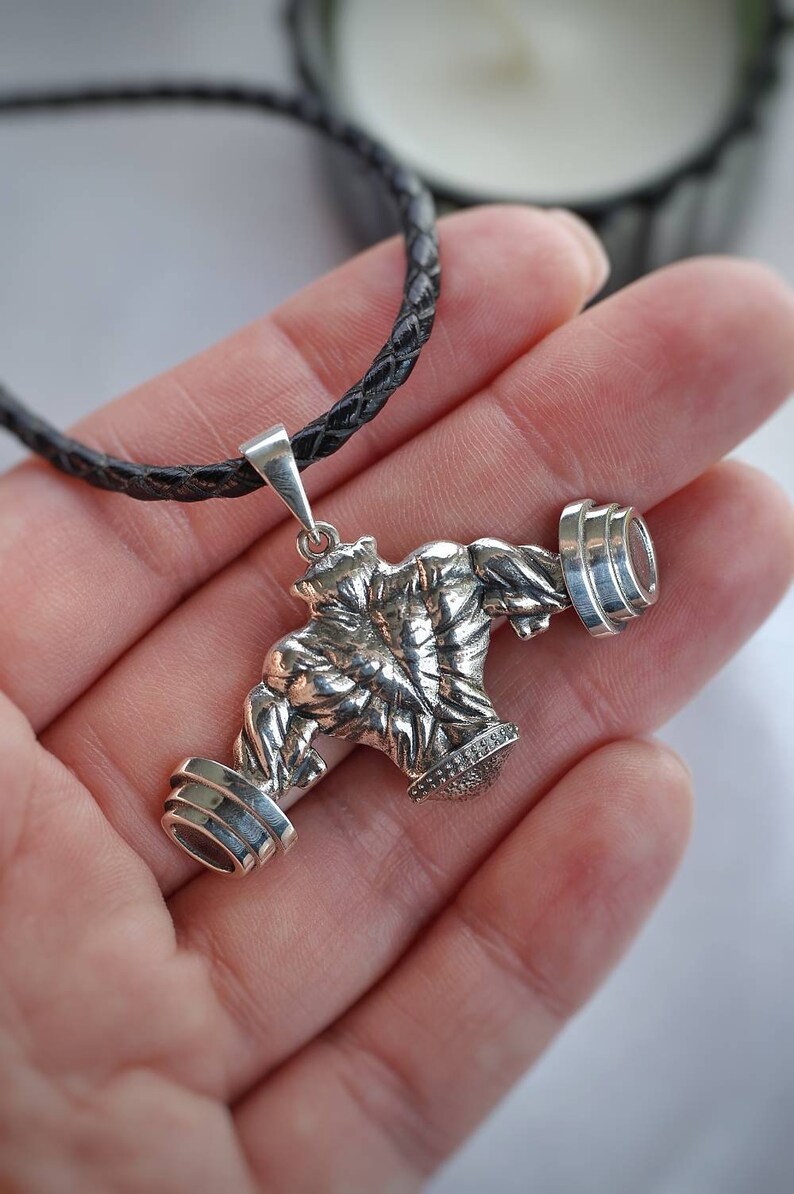 Bear mens silver necklace Bear jewelry Viking bear Animal | Etsy