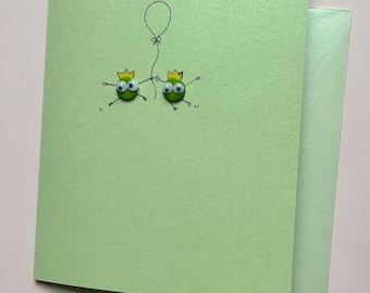 Hap-pea Birthday. Handmade peas birthday cards