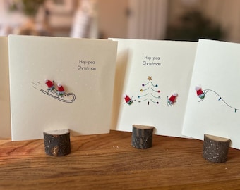 Handmade Hap-pea Christmas Card Pack: Pea  Designs