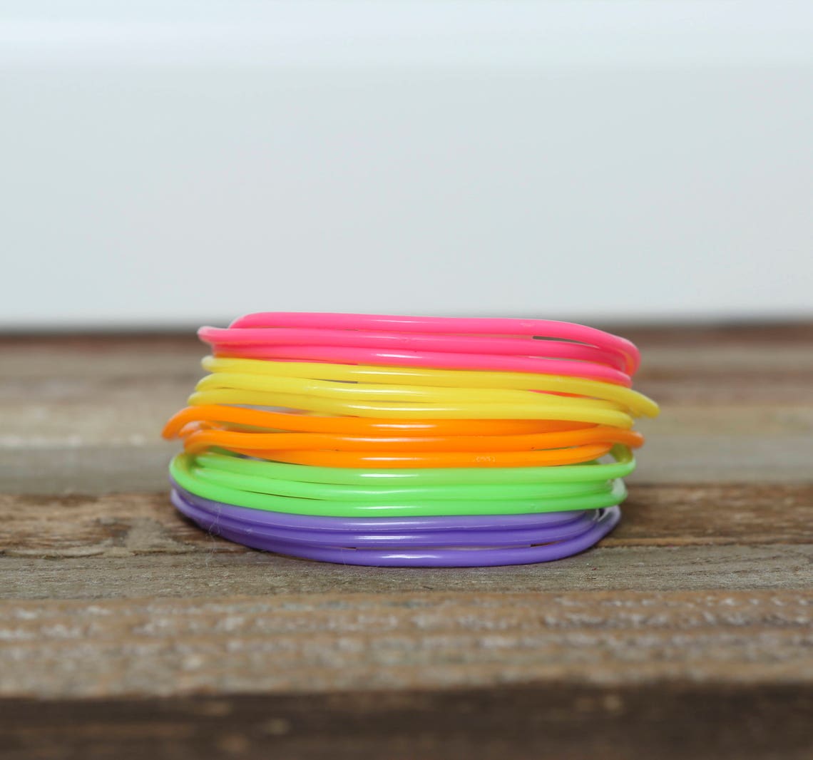18 Jelly Gummy Bracelet80's Fashion Style Bracelets Set Etsy