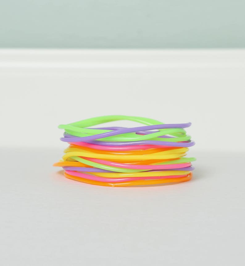 18 Jelly Gummy Bracelet80's Fashion Style Bracelets Set Etsy