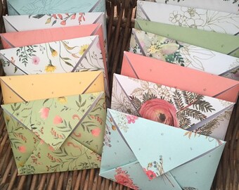 floral envelopes etsy