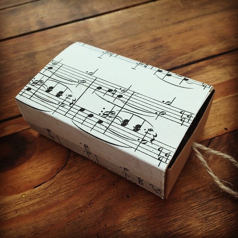 Music Favour Boxes, Favour Matchboxes, Musical Wedding, Musical Party, Music Favours, Music Gifts, Sheet Music Boxes image 1
