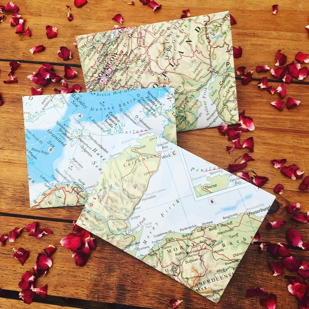 Map Envelopes Seed Envelopes Wedding Envelopes Scratch Card Etsy UK