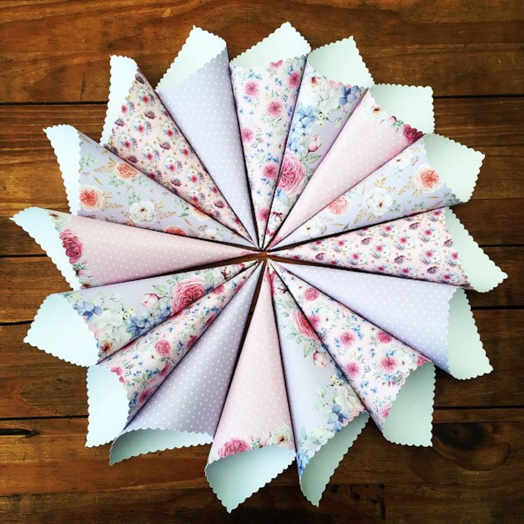 Spring Flowers Confetti Cones Wedding Cones Paper Cones Etsy