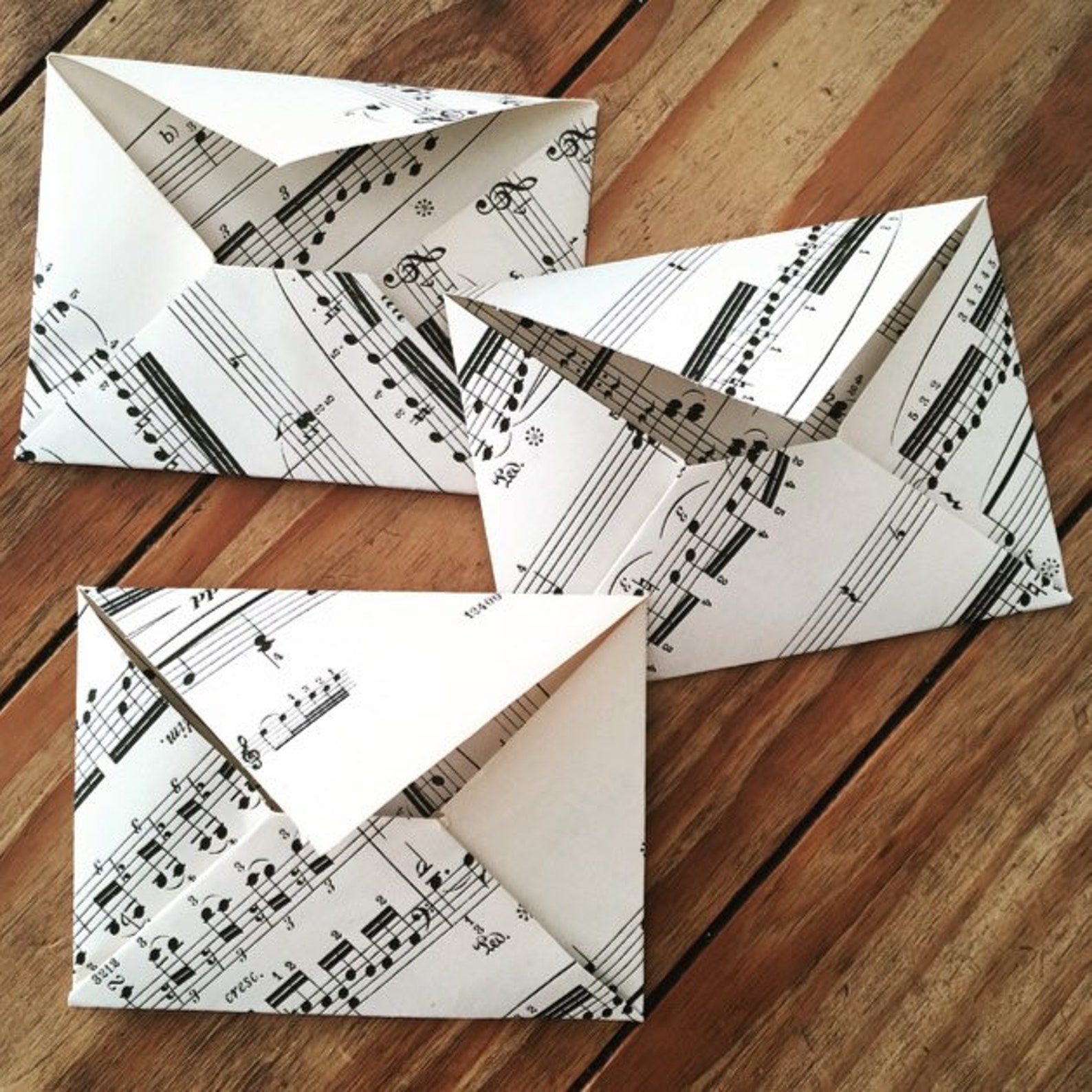Sheet Music Envelopes Scratch Card Envelopes Seed Envelopes Etsy