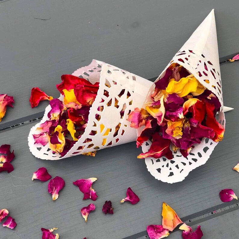 Confetti Cones Paper Doily Cones Wedding Cones Paper Cones Etsy UK