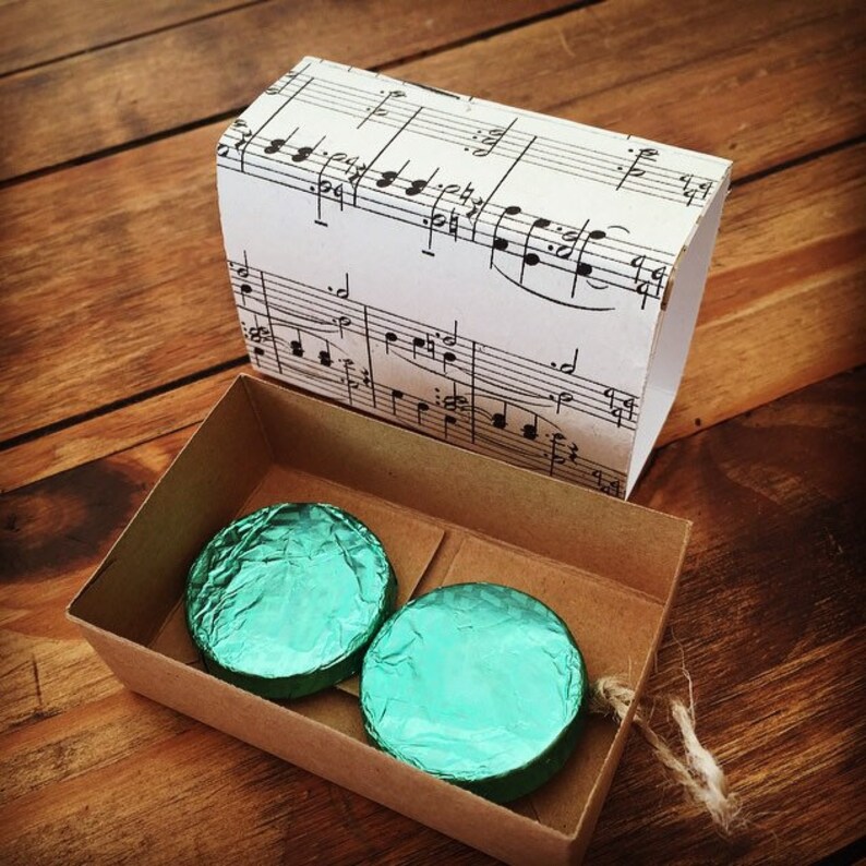 Music Favour Boxes, Favour Matchboxes, Musical Wedding, Musical Party, Music Favours, Music Gifts, Sheet Music Boxes image 2