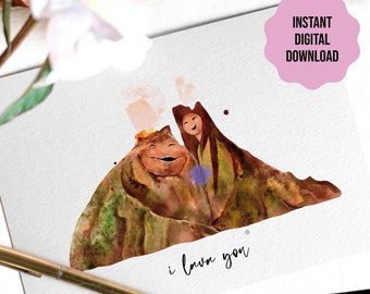 I Lava You Card Digital Download | Lava Volcano Card | Cute Valentine Cards | I Lava You Volcano | I Love You Card for Anniversary Christmas
