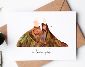 I Lava You Karte | Liebes Vulkan Karte | Süße Valentingstagskarte | Ich Liebe Dich Karte | I Lava You Vulkane | Wortspiel Karte A6