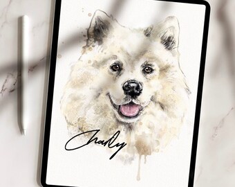 Custom Watercolor Pet Portrait | Unique Memorial Gift (Digital)