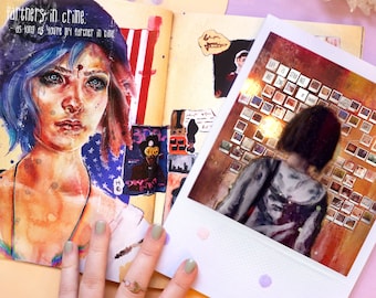 Life is Strange Art Zine | Max Caulfield & Chloe Price Illustrated Fanart Booklet with Quotes  | Life is Strange Polaroid Collector Edition