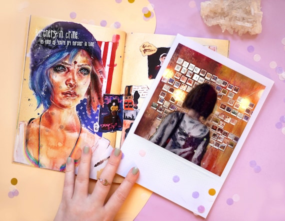 Life is Strange Art Zine | Max Caulfield & Chloe Price Illustrated Fanart Booklet with Quotes  | Life is Strange Polaroid Collector Edition