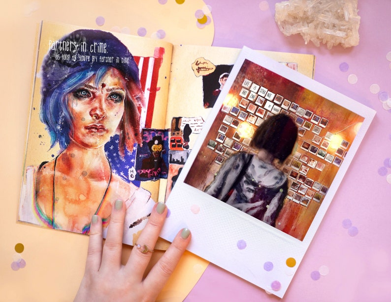 Life is Strange Art Zine | Max Caulfield & Chloe Price Illustrated Fanart Booklet with Quotes | Life is Strange Polaroid Collector Edition image 1