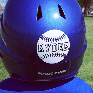 BASEBALL HELMET DECAL, Softball Helmet Decal, Baseball Name, Baseball Decal, Softball Decal, Helmet Decal, Softball Decal, Baseball Team