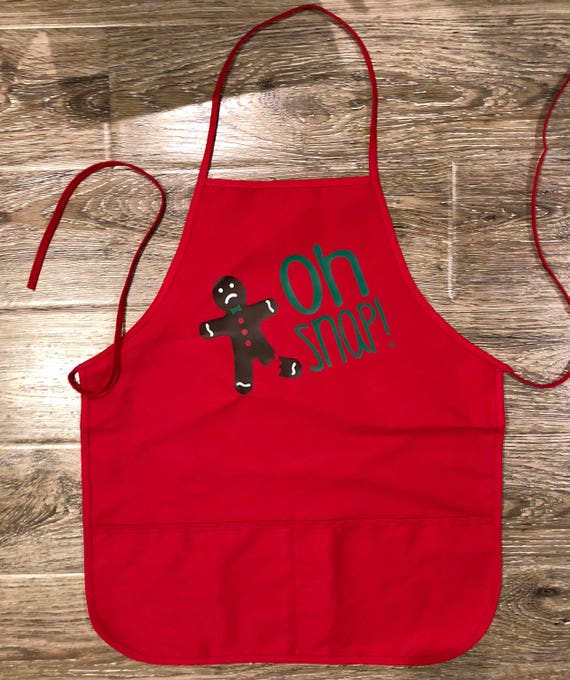 Christmas Apron Cookie Baking Apron Oh Snap Apron Funny Etsy