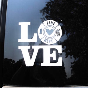 Liebe-Auto-Aufkleber, Feuerwehrmann-Aufkleber, Liebe Familie Feuerwehrmann, Feuer Frau stark, Feuer, Feuer Aufkleber, Feuer Frau Aufkleber, Feuer Stoßstange Aufkleber, Feuer