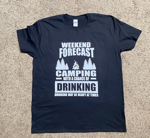 camping and drinking shirts