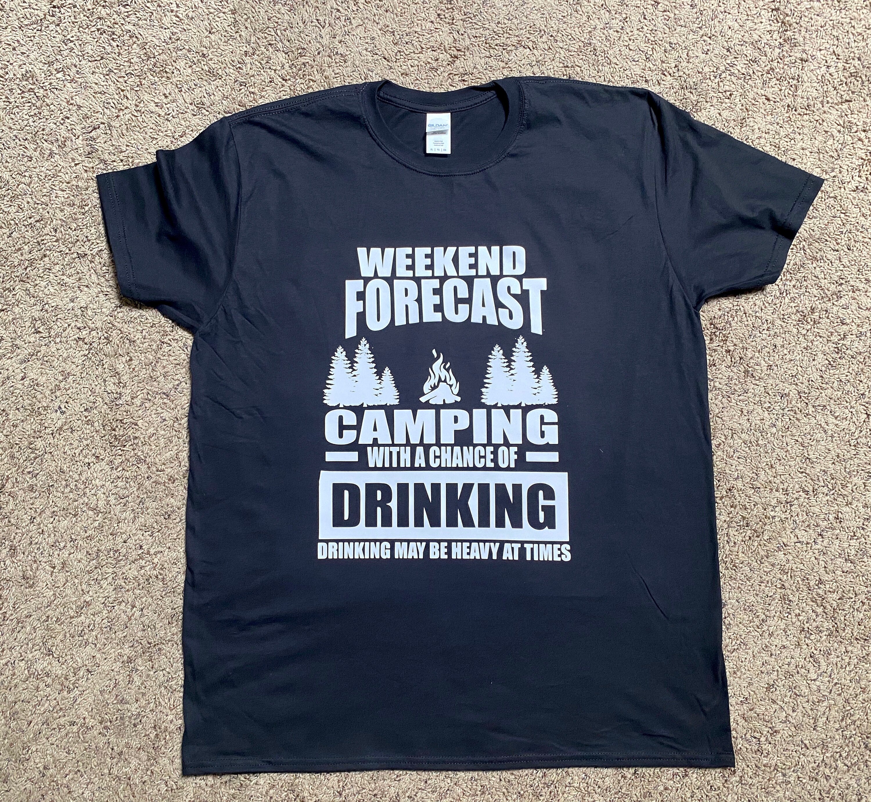 camping and drinking shirts