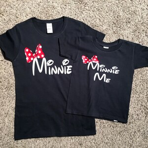 MINNIE and MINNIE ME tshirt, Mommy and Me, Minnie Mouse shirt, Disney inspired shirt, Disney vacation shirt, Disneyland shirt, Minnie shirt
