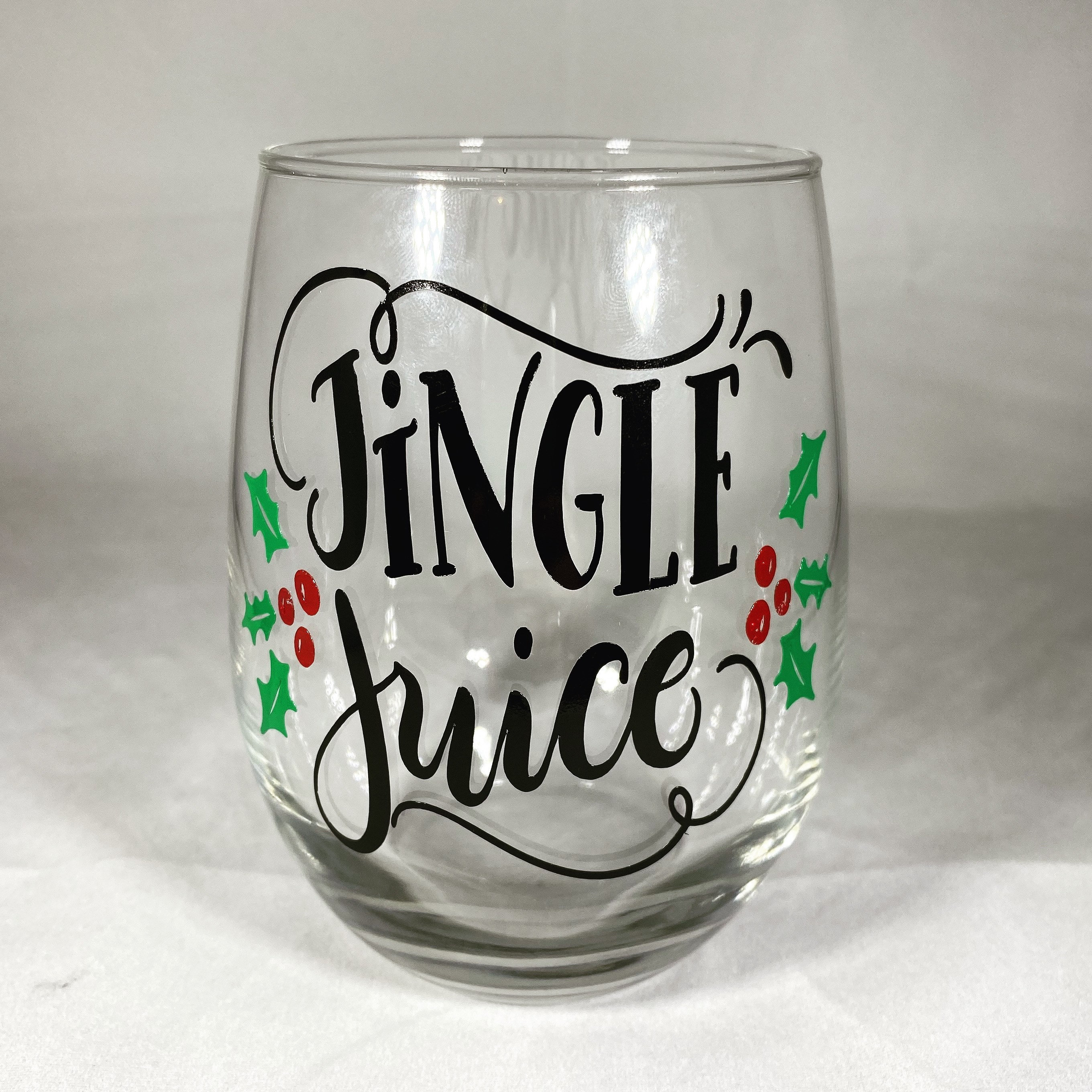 JINGLE JUICE Mommy Juice Christmas Wine Glass Holiday Wine Etsy