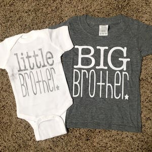 SIBLING SHIRTS, Big Brother Shirt, Little Brother Shirt, Baby Announcement, Big Bro Shirt, Lil Bro Shirt, Sibling T-shirts, Brothers Shirt