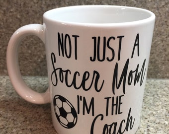 SOCCER MOM MUG, Soccer Coach, Soccer Mom, Soccer Ball Coffee Cup, I'm A Coach, What's Your Super Power, Soccer Coach Cup, Coaches Gift