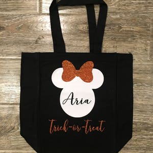 TRICK Or TREAT BAG, Disney Candy Bag, Disneyland Bag, Minnie Mouse Bag, Minnie Candy Bag, Minnie Halloween Bag, Minnie Trick Or Treat Bag image 2