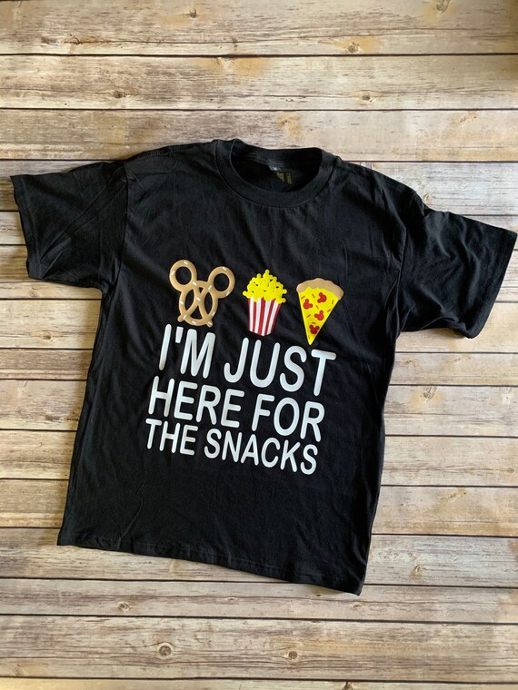 I'm Just Here For The Snacks Print Funny Family Matching Outfits Cute Mickey Mouse Shirt