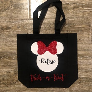 TRICK Or TREAT BAG, Disney Candy Bag, Disneyland Bag, Minnie Mouse Bag, Minnie Candy Bag, Minnie Halloween Bag, Minnie Trick Or Treat Bag image 6